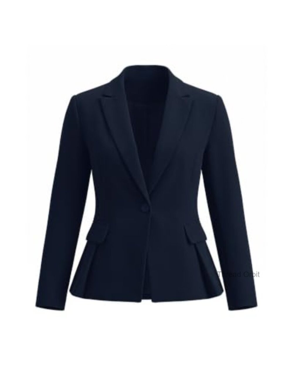 Women's Tailored Peplum Blazer Long Sleeve Peak Lapel One Button Business Casual